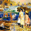 Children Art Print 1883 by the Sea in Guernsey by Renoir (6 Sizes)