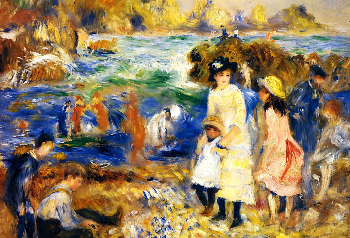 Children Art Print 1883 by the Sea in Guernsey by Renoir (6 Sizes)