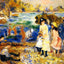 Children by the Sea in Guernsey painting by Pierre-Auguste Renoir (1883)