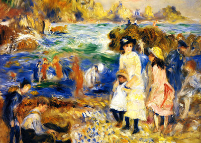 Children Art Print 1883 by the Sea in Guernsey by Renoir (6 Sizes)