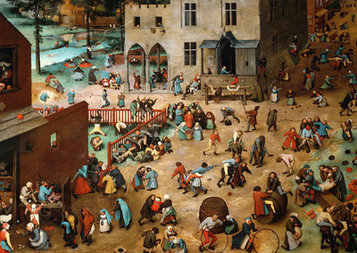 Children's Games by Pieter Bruegel the Elder Art Print (6 Sizes) - Retouched