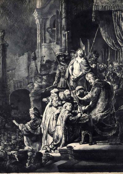 Christ Before Pilate 1636 Drawing by Rembrandt Fine Art Print (6 Sizes)