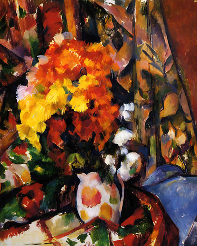 Chrysanthemums Painting by Paul Cezanne 8x10" Art Print (Restored Reproduction)