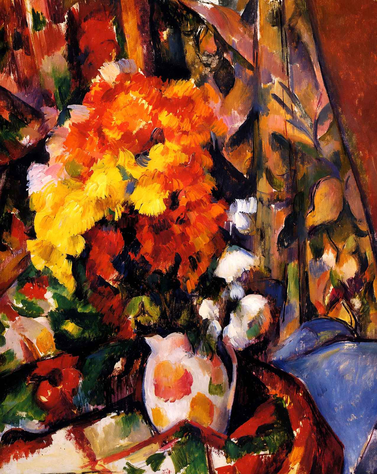 Chrysanthemums painting by Paul Cezanne (1898)