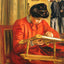 Christine Lerolle Embroidering 1897 by Pierre-Auguste Renoir Art Print (6 Sizes)