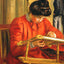 Christine Lerolle Embroidering 1897 by Pierre-Auguste Renoir Art Print (6 Sizes)