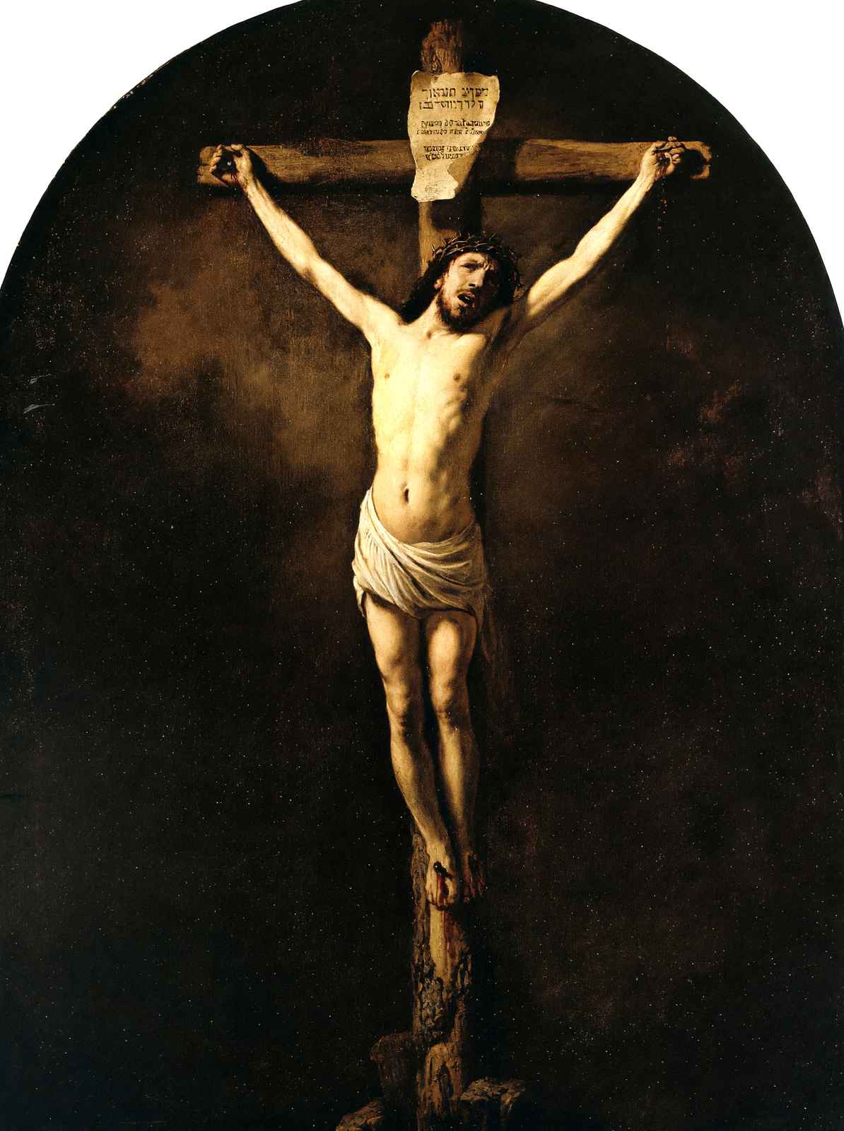 Christ on the Cross Art Print 1631 Painting by Rembrandt (6 Sizes) - Acid Free