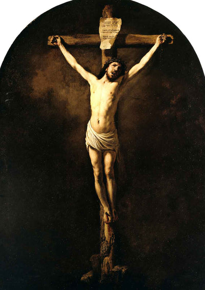 Christ on the Cross Art Print 1631 Painting by Rembrandt (6 Sizes) - Acid Free