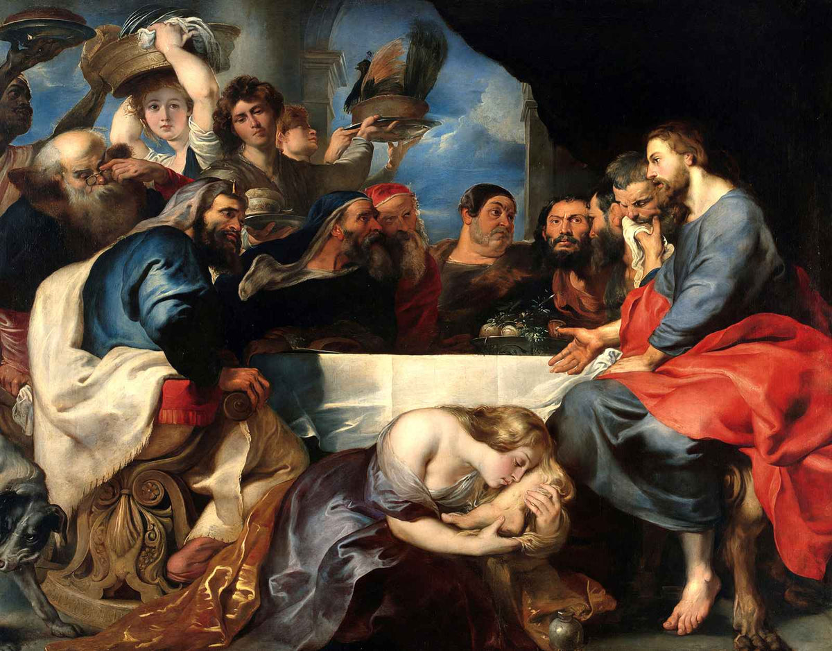 Christ at Simon the Pharisee 1620 by Peter Paul Rubens Art Print (6 Sizes)