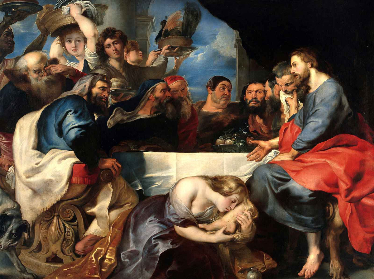 Christ at Simon the Pharisee 1620 by Peter Paul Rubens Art Print (6 Sizes)