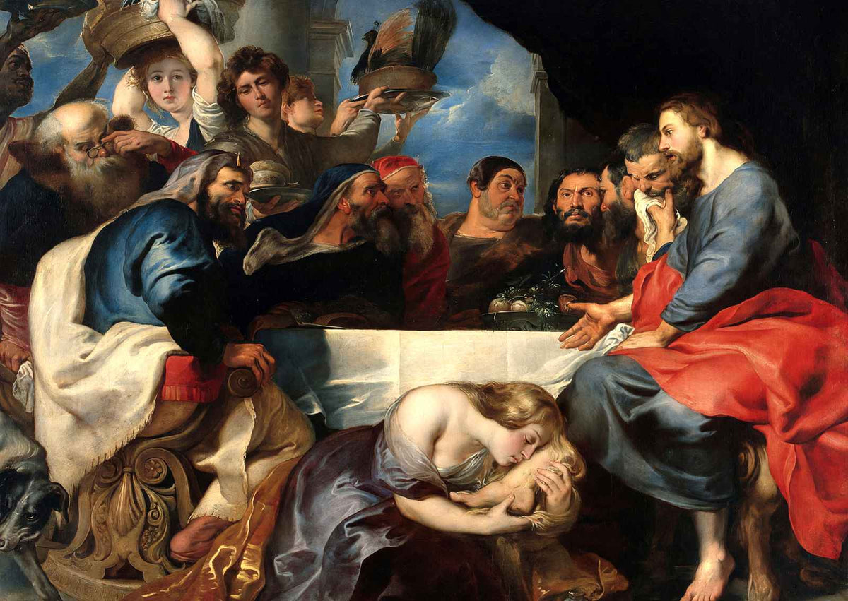 Christ at Simon the Pharisee 1620 by Peter Paul Rubens Art Print (6 Sizes)