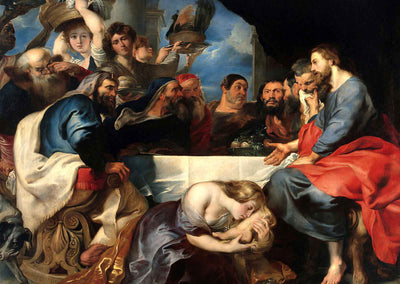Christ at Simon the Pharisee 1620 by Peter Paul Rubens Art Print (6 Sizes)