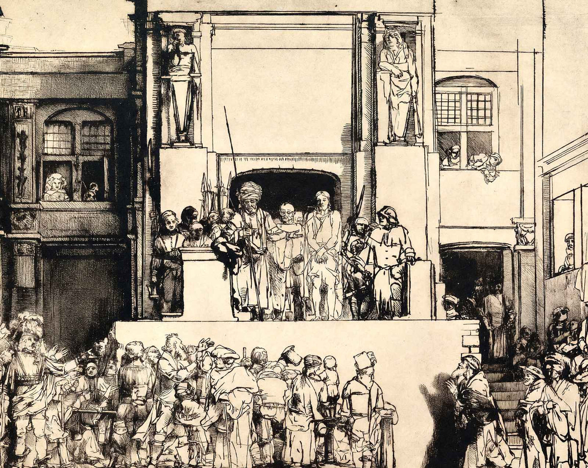 Christ Presented to the People fine art print by Rembrandt (1655)