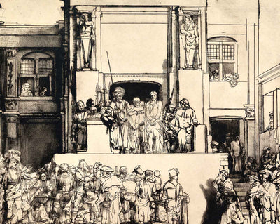 Christ Presented to the People fine art print by Rembrandt (1655)