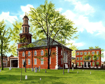 Christ Church in Alexandria in 1907 vintage print