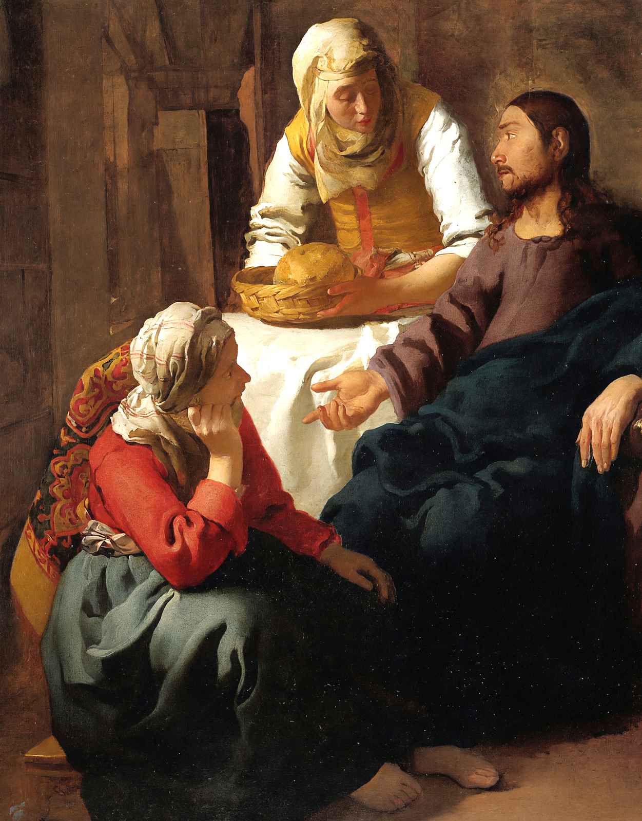 Christ in the House of Martha and Mary 1654 by Vermeer Art Print (6 Sizes)