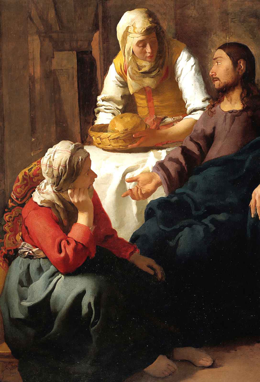 Christ in the House of Martha and Mary 1654 by Vermeer Art Print (6 Sizes)