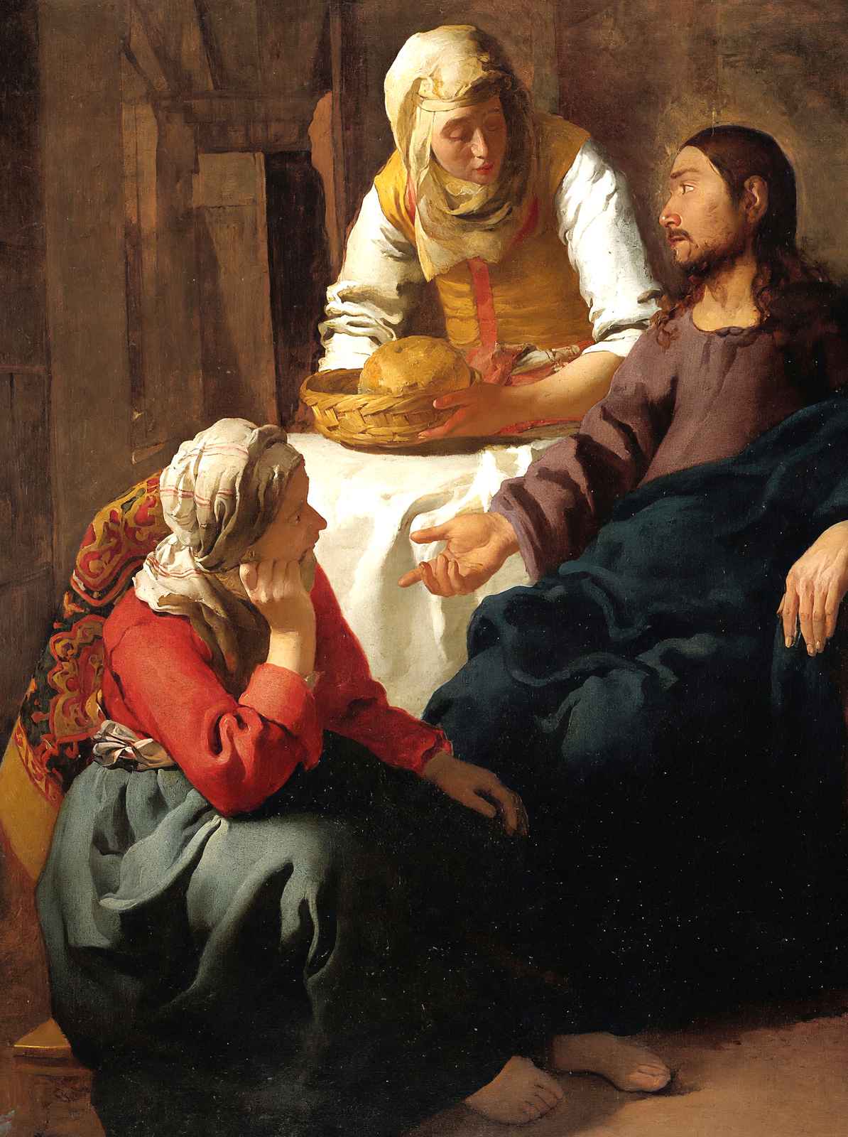 Christ in the House of Martha and Mary 1654 by Vermeer Art Print (6 Sizes)