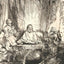 Christ at Emmaus Art Print 1654 Painting by Rembrandt (6 Sizes) - Premium Print