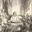 Christ at Emmaus Art Print 1654 Painting by Rembrandt (6 Sizes) - Premium Print