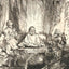 Christ at Emmaus painting by Rembrandt (1654)