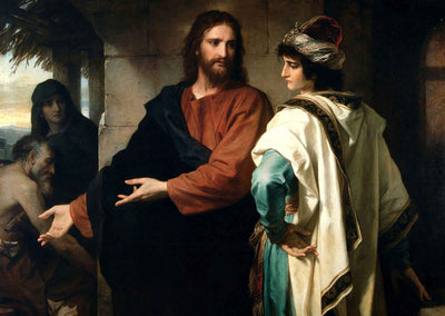 Christ and the Rich Young Ruler by Heinrich Hofmann Art Print (6 Sizes) - Jesus
