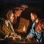 Christ and Nicodemus Fine Art Print Painting by Matthias Stom (6 Sizes) - Jesus