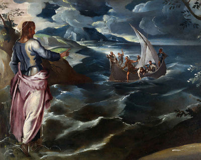 Christ at the Sea of Galilee painting by Jacopo Tintoretto
