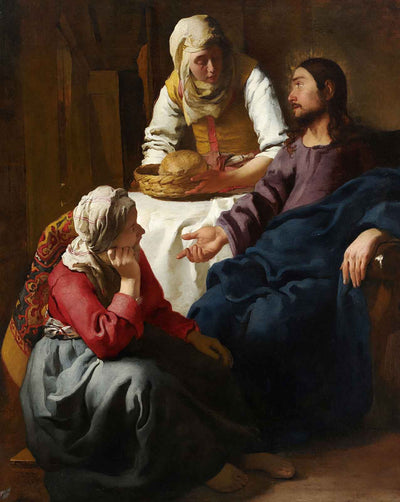 Christ in the House of Martha and Mary art print by Johannes Vermeer