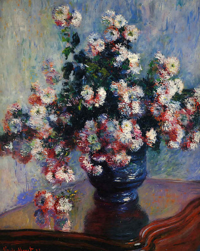 Chrysanthemums fine art print by Claude Monet (1880)