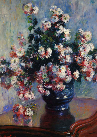Chrysanthemums 1880 Painting by Claude Monet Art Print (6 Sizes) - Retouched