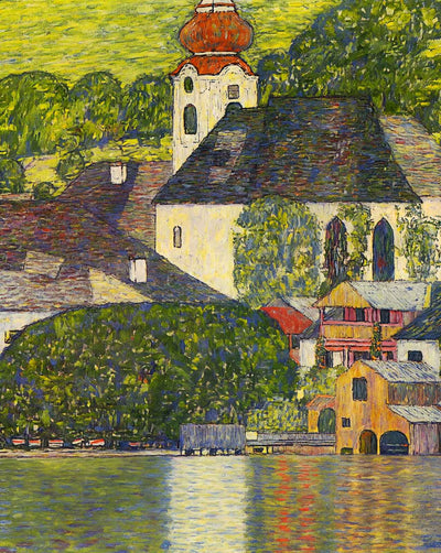 Church in Unterach on the Attersee painting print by Gustav Klimt (1916)