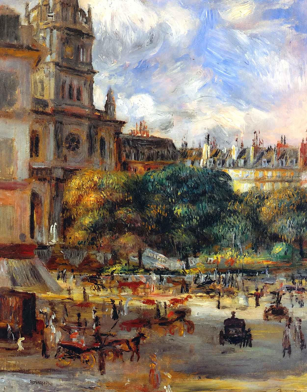 Church of the Holy Trinity in Paris Art Print 1893 by Renoir (6 Sizes)