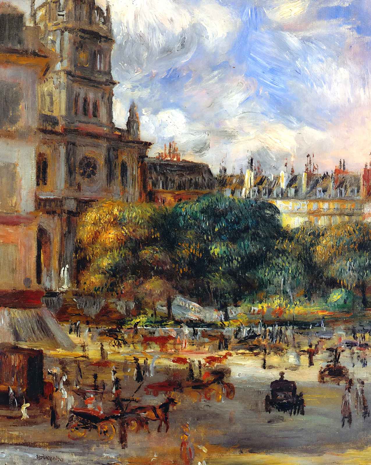 Church of the Holy Trinity in Paris painting by Pierre-Auguste Renoir (1893)