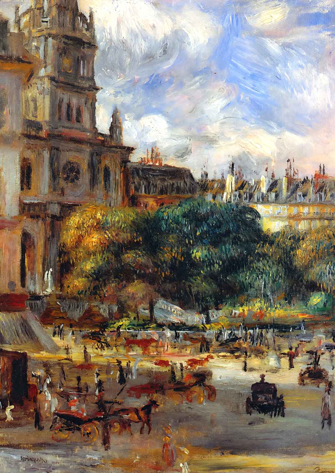 Church of the Holy Trinity in Paris Art Print 1893 by Renoir (6 Sizes)