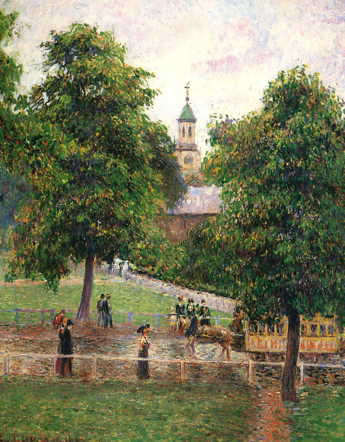 Church at Kew Art Print 1892 Painting by Camille Pissarro (6 Sizes)