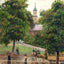 Church at Kew Art Print 1892 Painting by Camille Pissarro (6 Sizes)