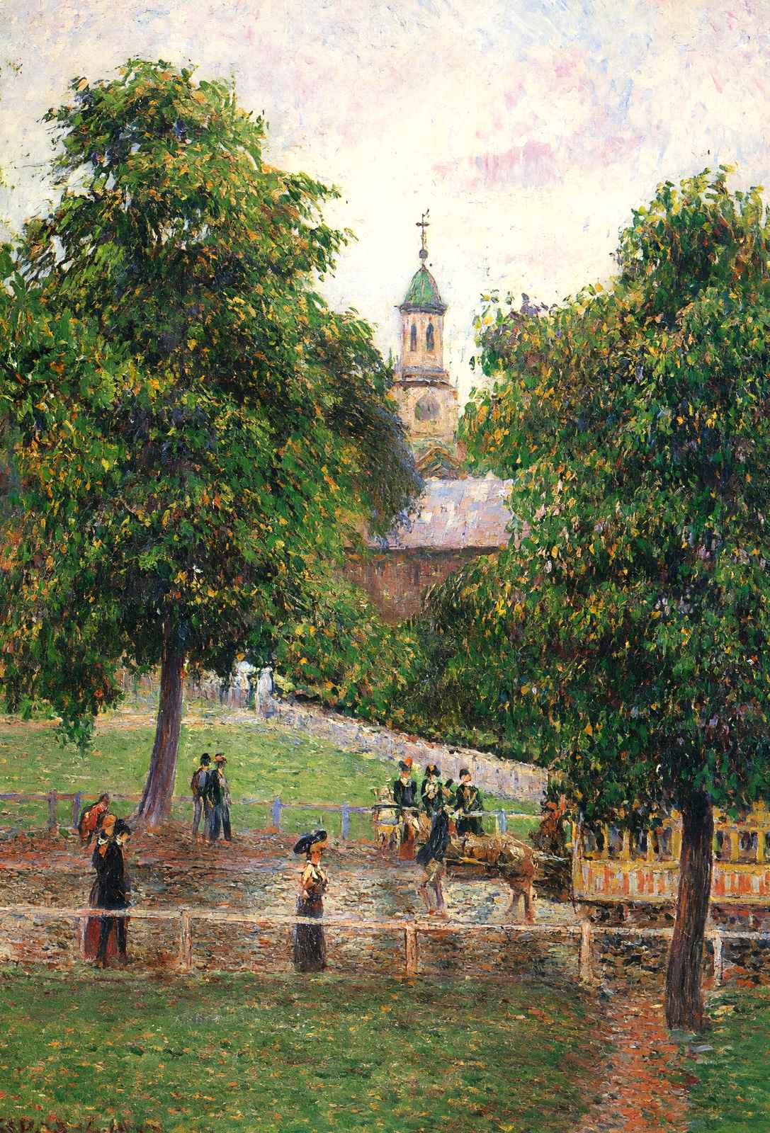Church at Kew Art Print 1892 Painting by Camille Pissarro (6 Sizes)