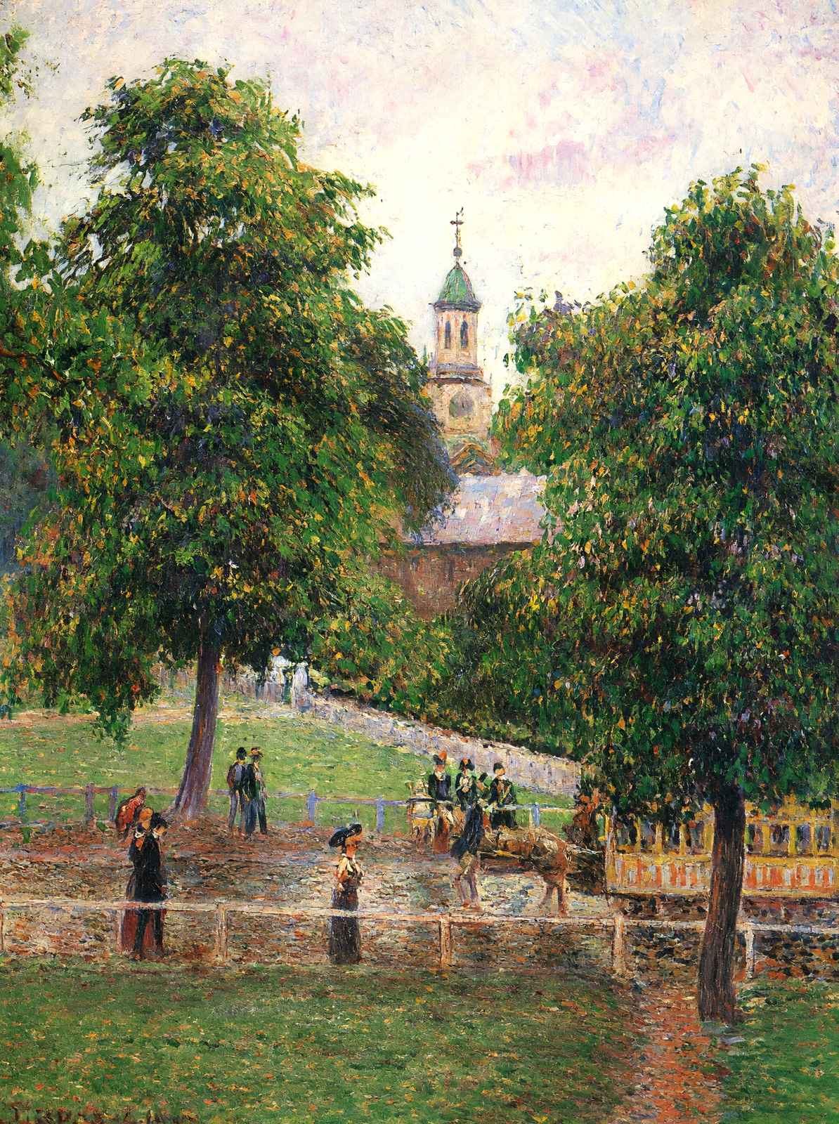 Church at Kew Art Print 1892 Painting by Camille Pissarro (6 Sizes)