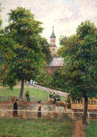 Church at Kew Art Print 1892 Painting by Camille Pissarro (6 Sizes)