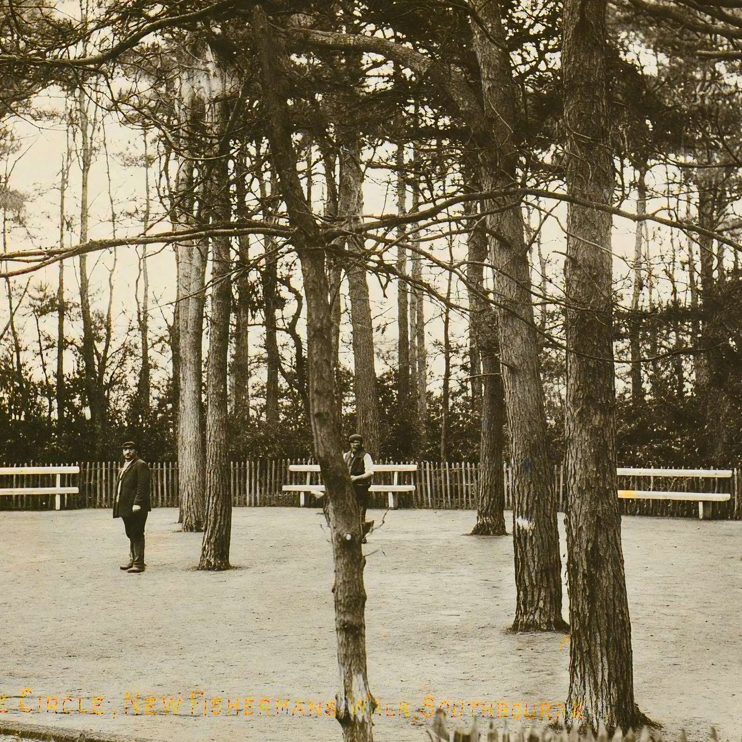 The Circle New Fisherman's Walk Southbourne in 1906 Vintage Print (7 Sizes)