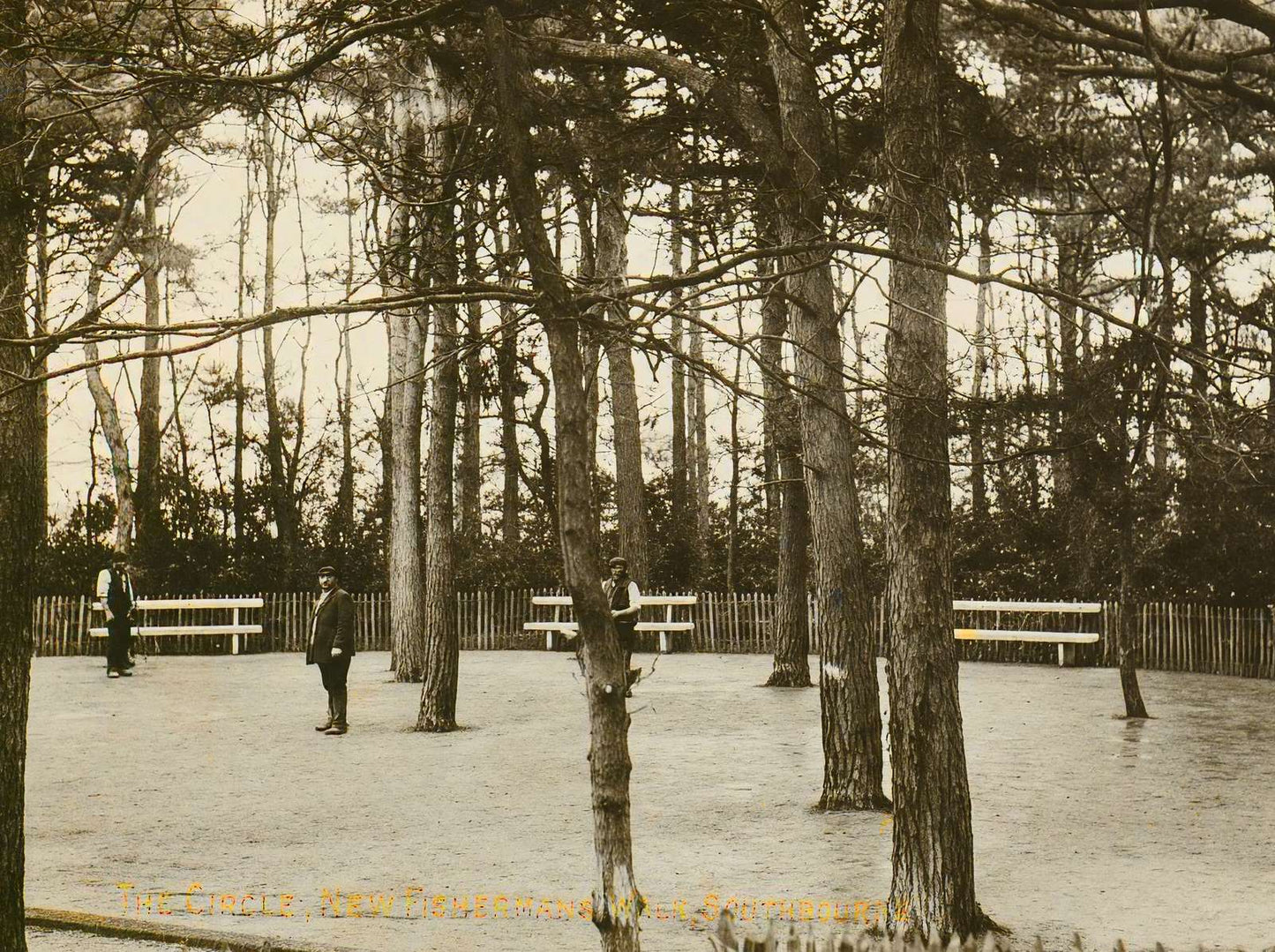 The Circle New Fisherman's Walk Southbourne in 1906 Vintage Print (7 Sizes)