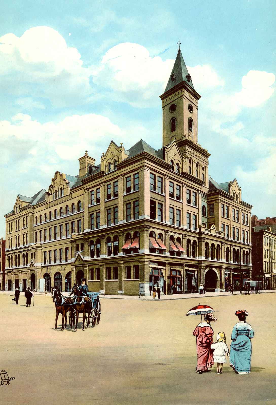 City Hall in Birmingham, Alabama in 1906 Vintage Print (7 Sizes) - Enhanced