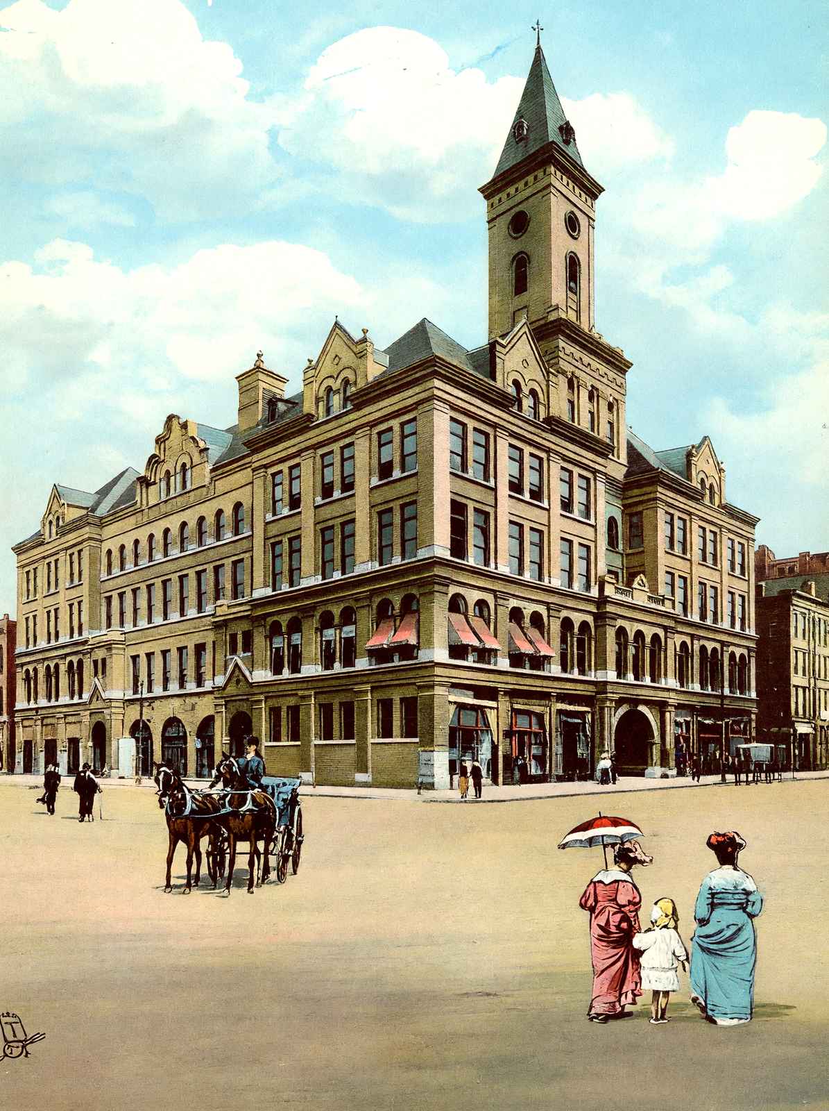 City Hall in Birmingham, Alabama in 1906 Vintage Print (7 Sizes) - Enhanced