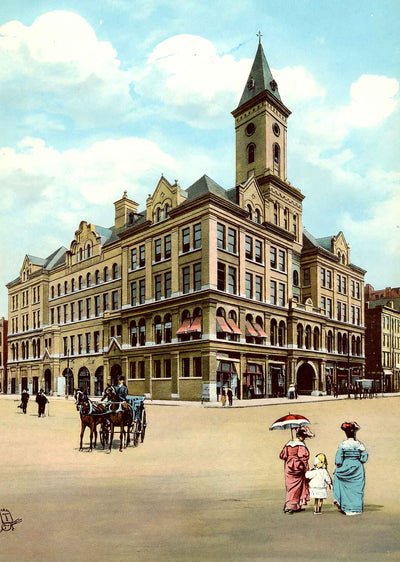 City Hall in Birmingham, Alabama in 1906 Vintage Print (7 Sizes) - Enhanced