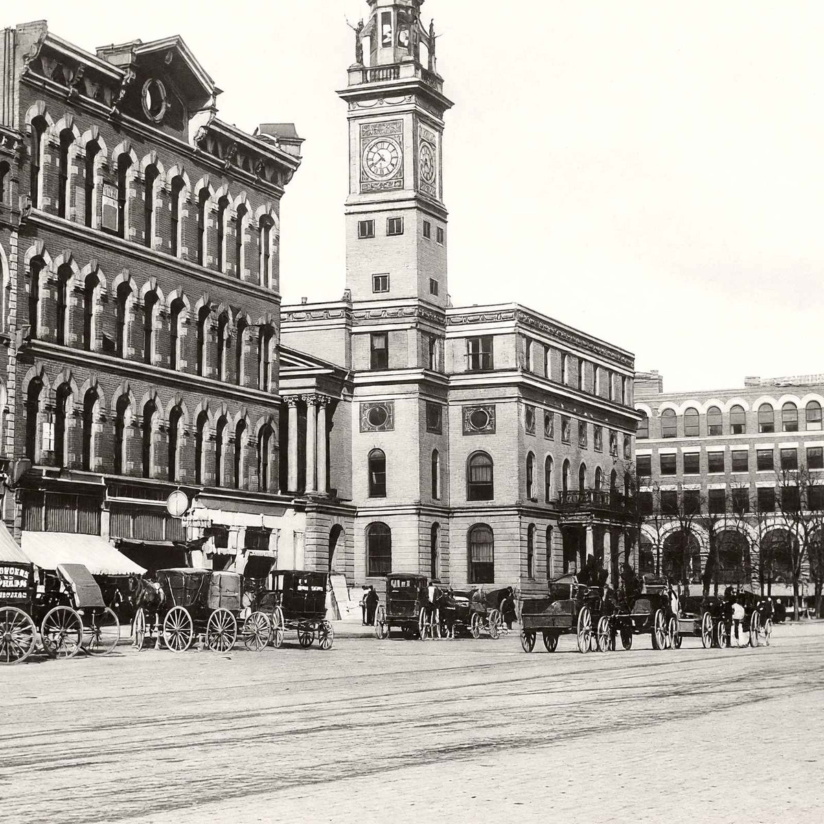 City Square Canton Ohio in 1907 Vintage Print (7 Sizes) - Enhanced