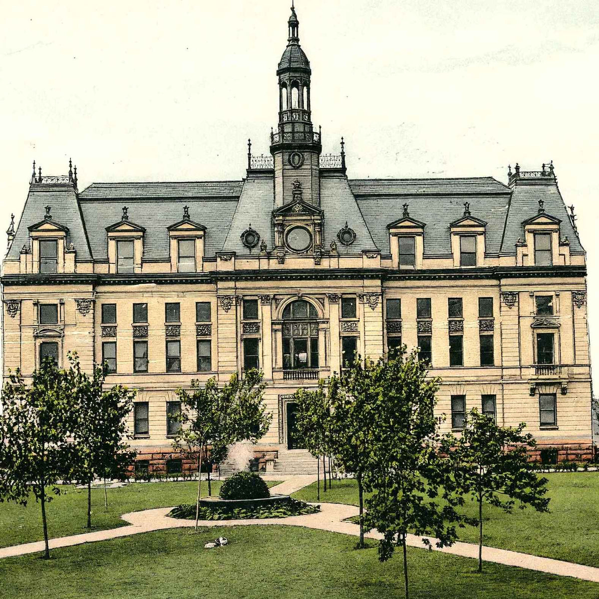City Hall East St Louis Illinois in 1906 Vintage Print (7 Sizes) - High Quality