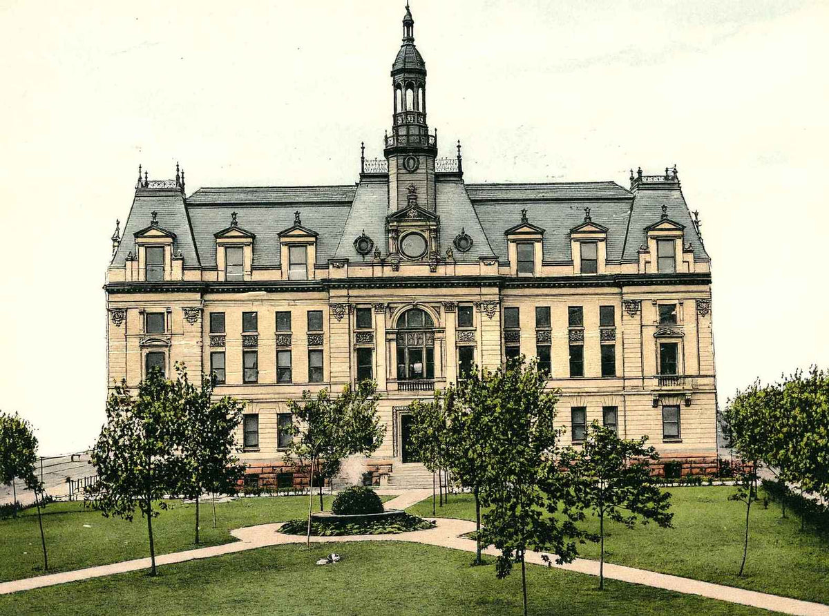 City Hall East St Louis Illinois in 1906 Vintage Print (7 Sizes) - High Quality