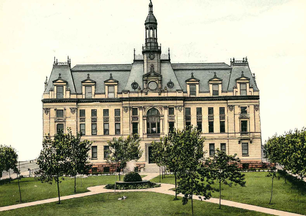 City Hall East St Louis Illinois in 1906 Vintage Print (7 Sizes) - High Quality