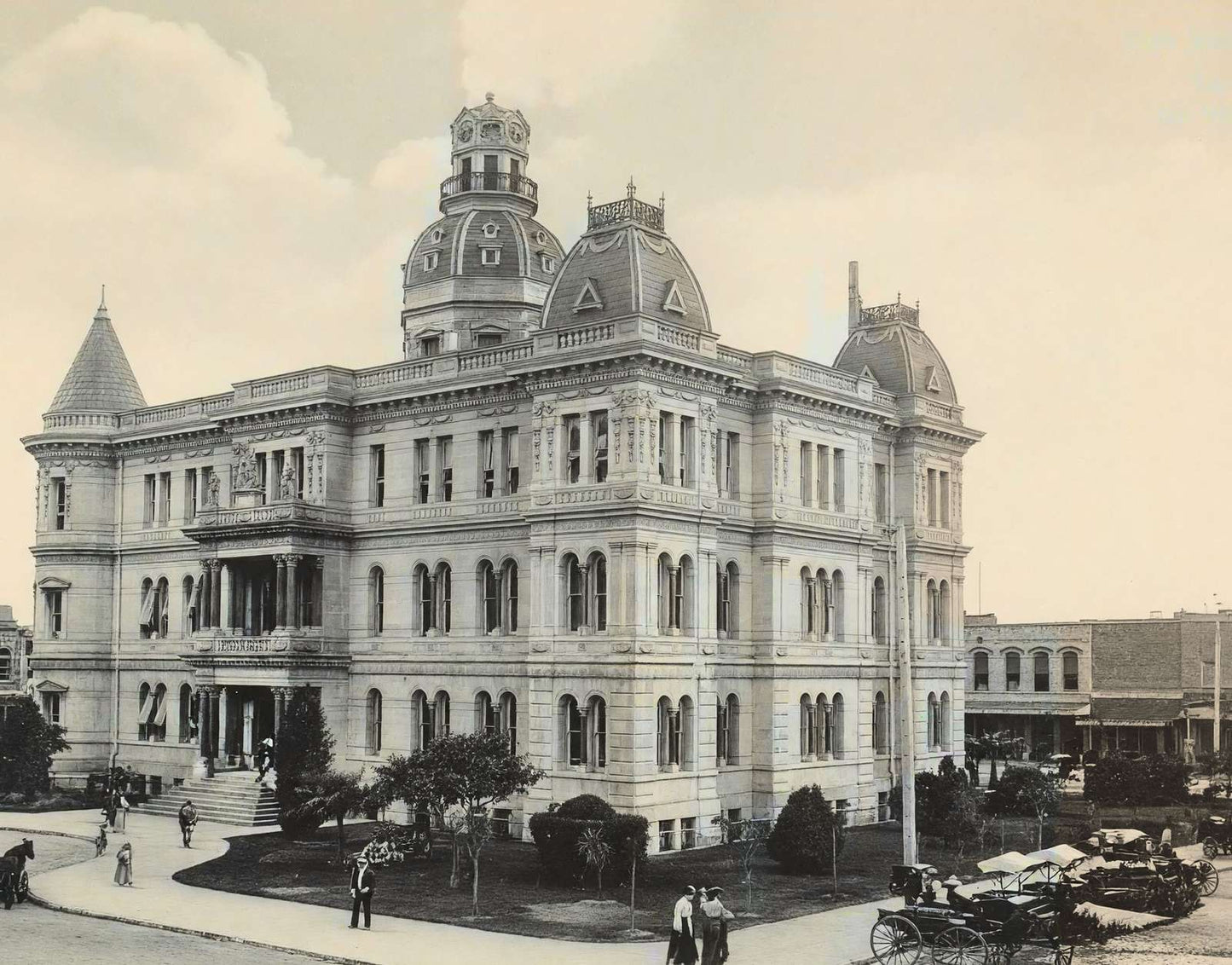 City Hall San Antonio in 1906 Vintage Print (7 Sizes) - Premium Print